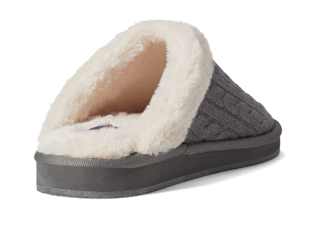 POLO RALPH LAUREN Kayleigh Scuff Slipper Charcoal 9 M