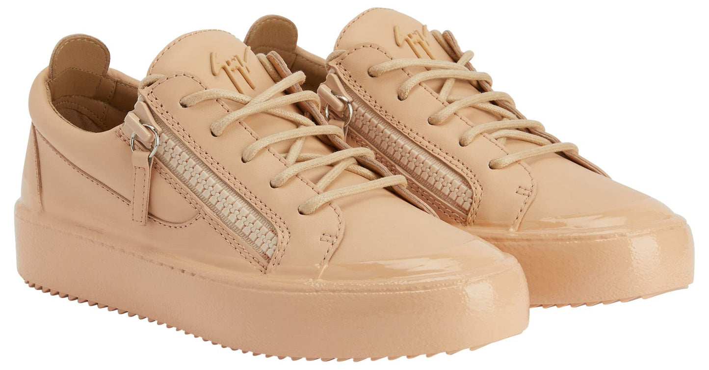 Giuseppe Zanotti, Frankie Low-Top Sneakers Leather, 8, Pink