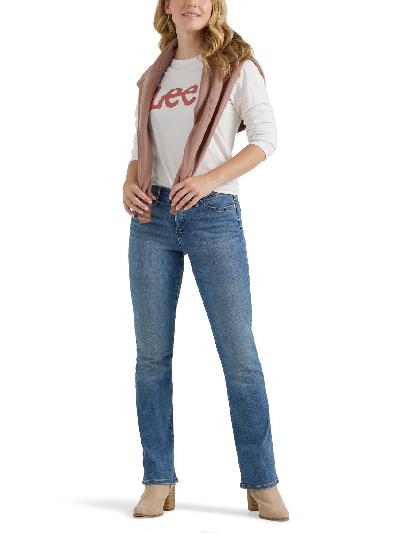 Lee Women's Ultra Lux Comfort with Flex Motion Bootcut Jean Majestic 12 Medium