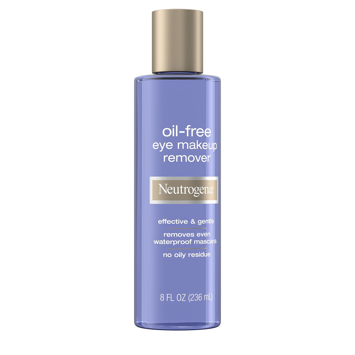 Neutrogena Gentle Oil-Free Eye Makeup Remover & Cleanser for Sensitive Eyes, Non-Greasy Makeup Remover, Removes Waterproof Mascara, Dermatologist & Ophthalmologist Tested, 8.0 fl. oz