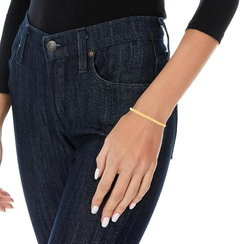 Floreo 14k Yellow Gold 3.8mm Solid Rope Chain Bracelet 8 Inch