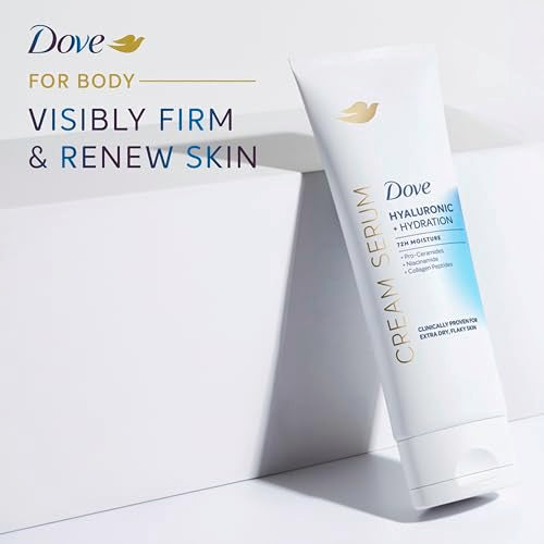Dove Body Cream Serum Hyaluronic + Hydration for Extra Dry, Flaky Skin 8oz