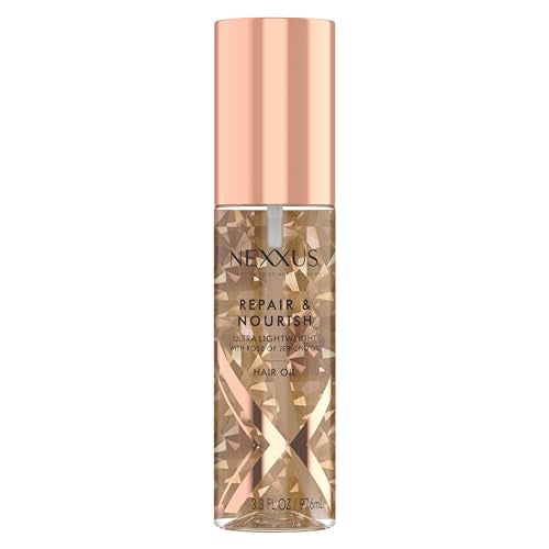 Nexxus Ultra Lightweight Hair Oil Repair & Nourish for Intense Nourishment with StyleProtect Technology & Rose of Jericho Oil 4 oz