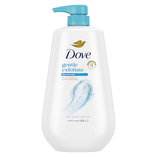 Dove 24hr Lotion Body Wash Gentle Exfoliate Sea Minerals, 30.6 oz