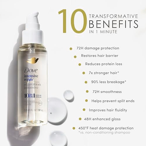 Dove Intensive Repair Serum for Damaged Hair with Amino Serum 3.3oz