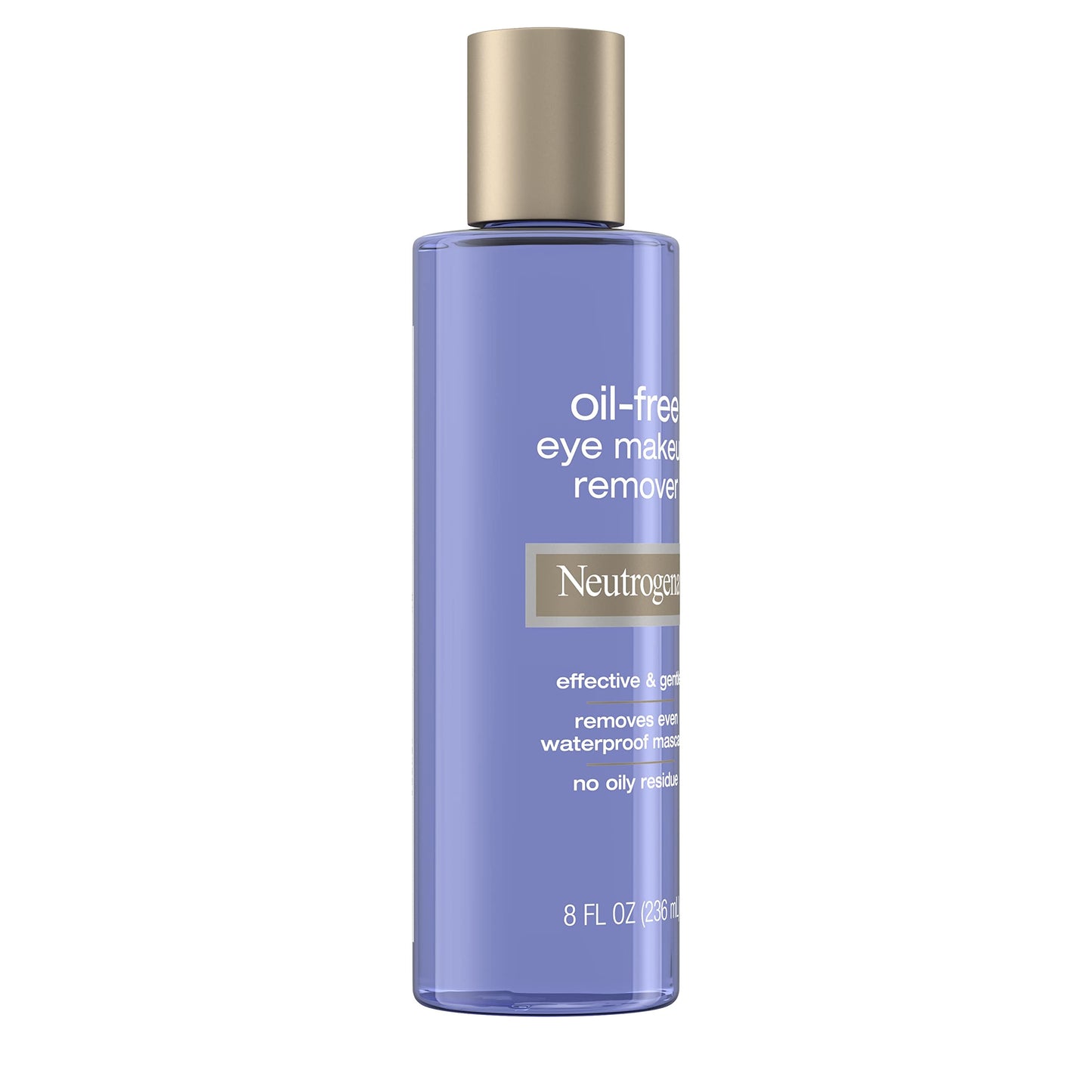 Neutrogena Gentle Oil-Free Eye Makeup Remover & Cleanser for Sensitive Eyes, Non-Greasy Makeup Remover, Removes Waterproof Mascara, Dermatologist & Ophthalmologist Tested, 8.0 fl. oz