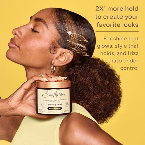 Shea Moisture Strong Hold Styling Gel with Flaxseed 15oz