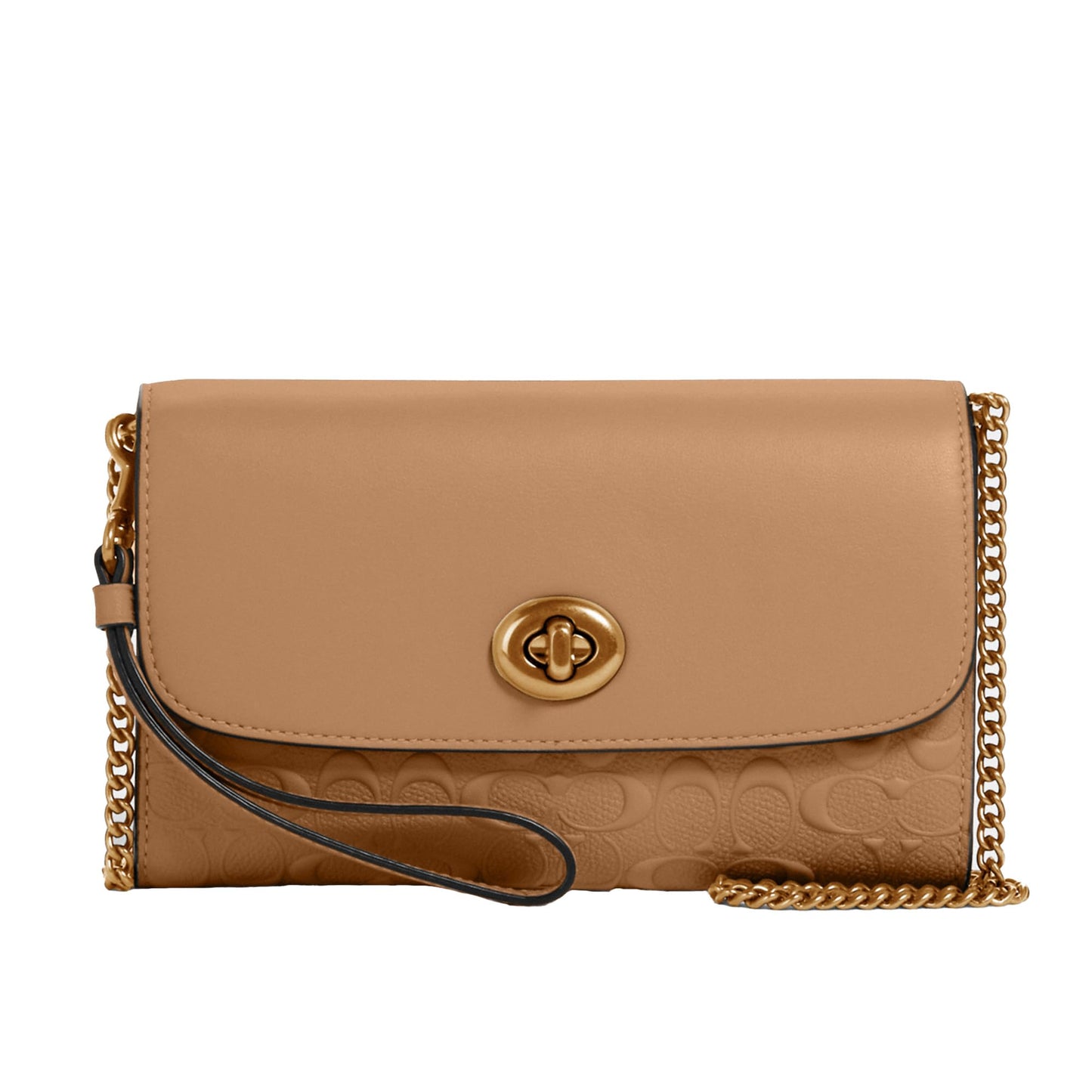 Coach Signature Leather Chain Crossbody
