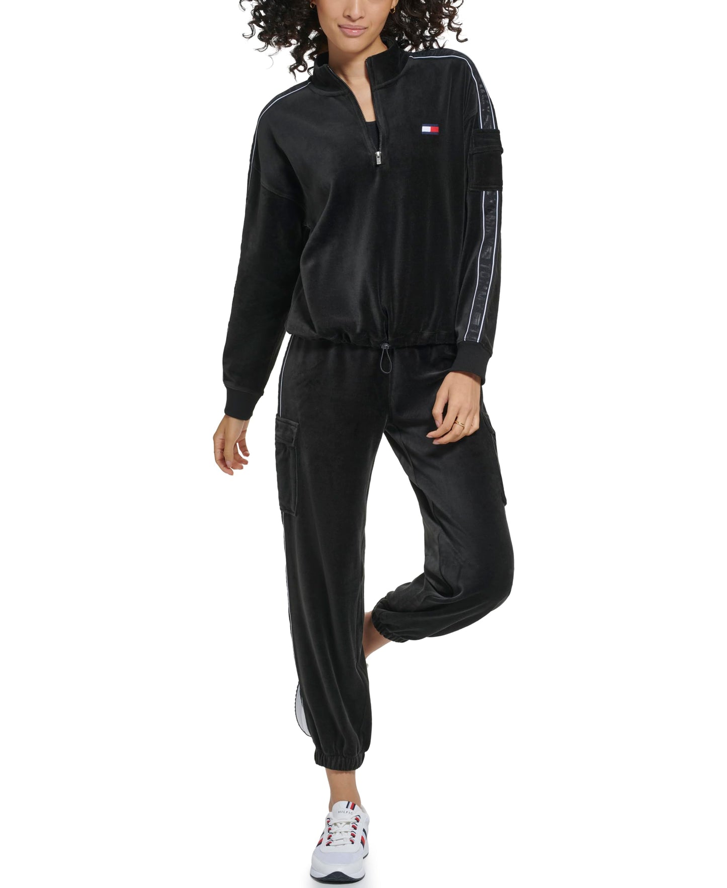 Tommy Hilfiger Sport womens Sport Pullover,Black,Medium