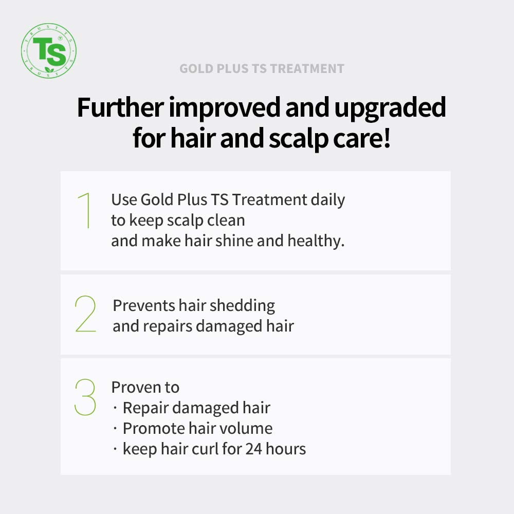 Gold Plus TS Shampoo for Hair Growth & Thickness(16.9 Fl Oz) Luxury Gold Biotin Ingredients | For Damaged, Dry, Thin Hair | Silicone Free ([SET])