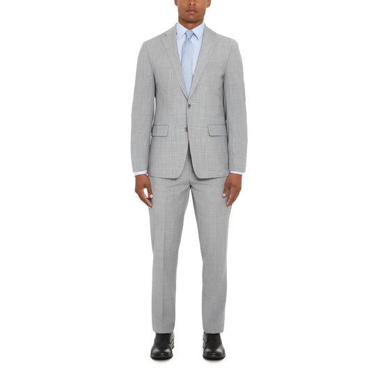 Calvin Klein Men's Slim Fit Performance Wool Suit - Stylish & Comfortable Formal Suit for Men, Light Grey, 40 Regular