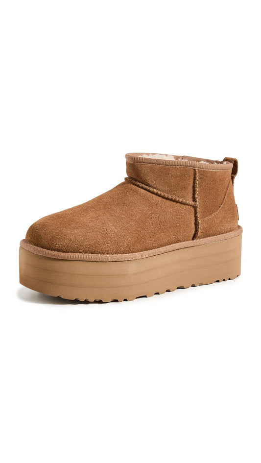 UGG Women's Classic Ultra Mini Platform Boot, Chestnut, 7
