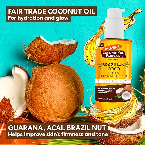 Palmer's Brazilian Cocoa Firming Body Oil, Coconut Oil Formula (6.5 Fl Oz)