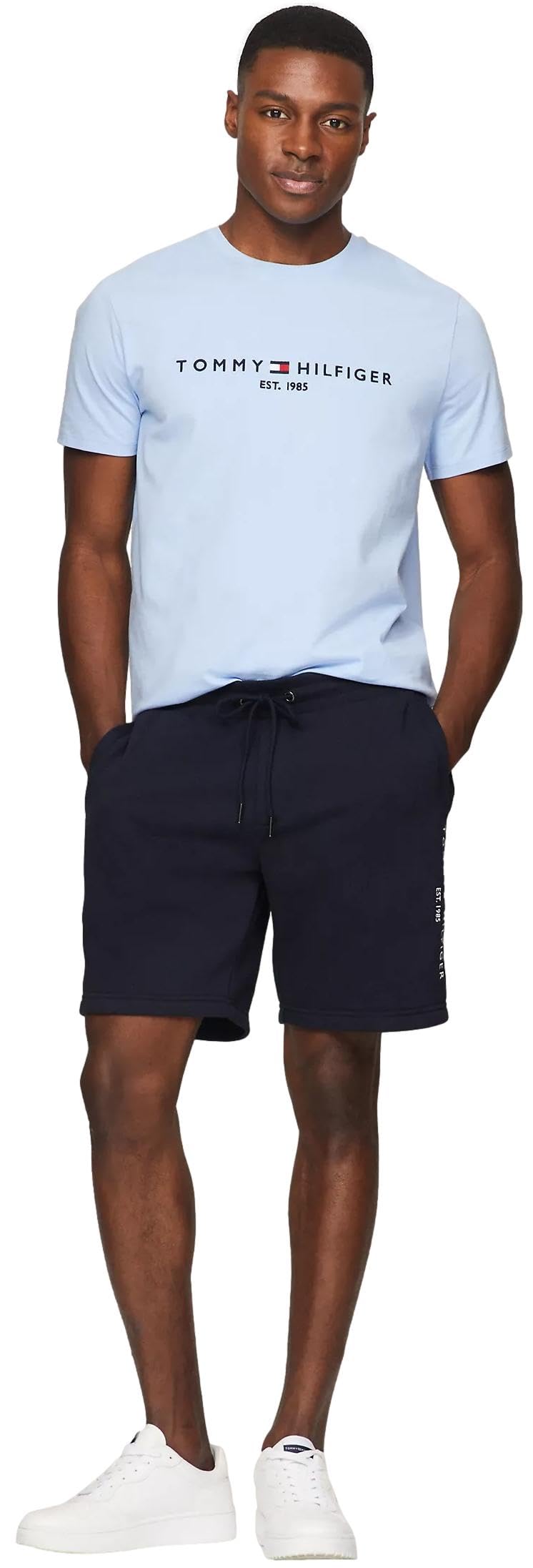 Tommy Hilfiger Men's Embroidered Tommy Logo Sweatshort, Navy, L