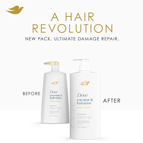Dove Coconut & Hydration Shampoo for Dry Hair with Coconut Oil 28oz