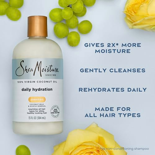 SheaMoisture Daily Hydration Shampoo 100% Virgin Coconut Oil 13oz