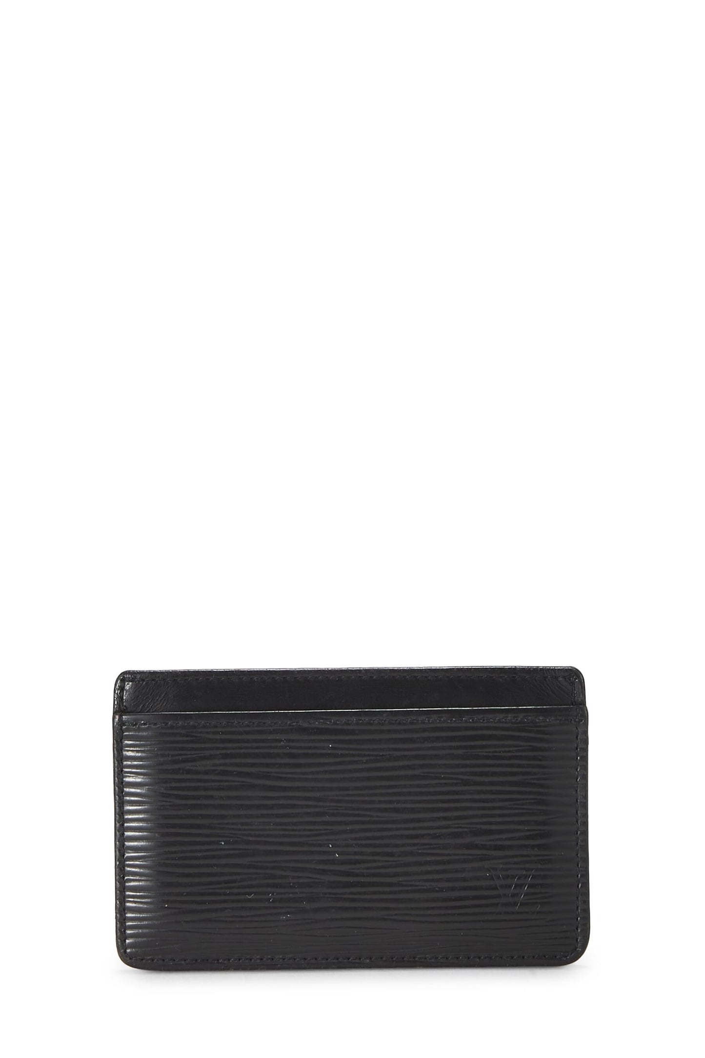 Louis Vuitton, Pre-Loved Black Epi Porte Cartes Simple, Black