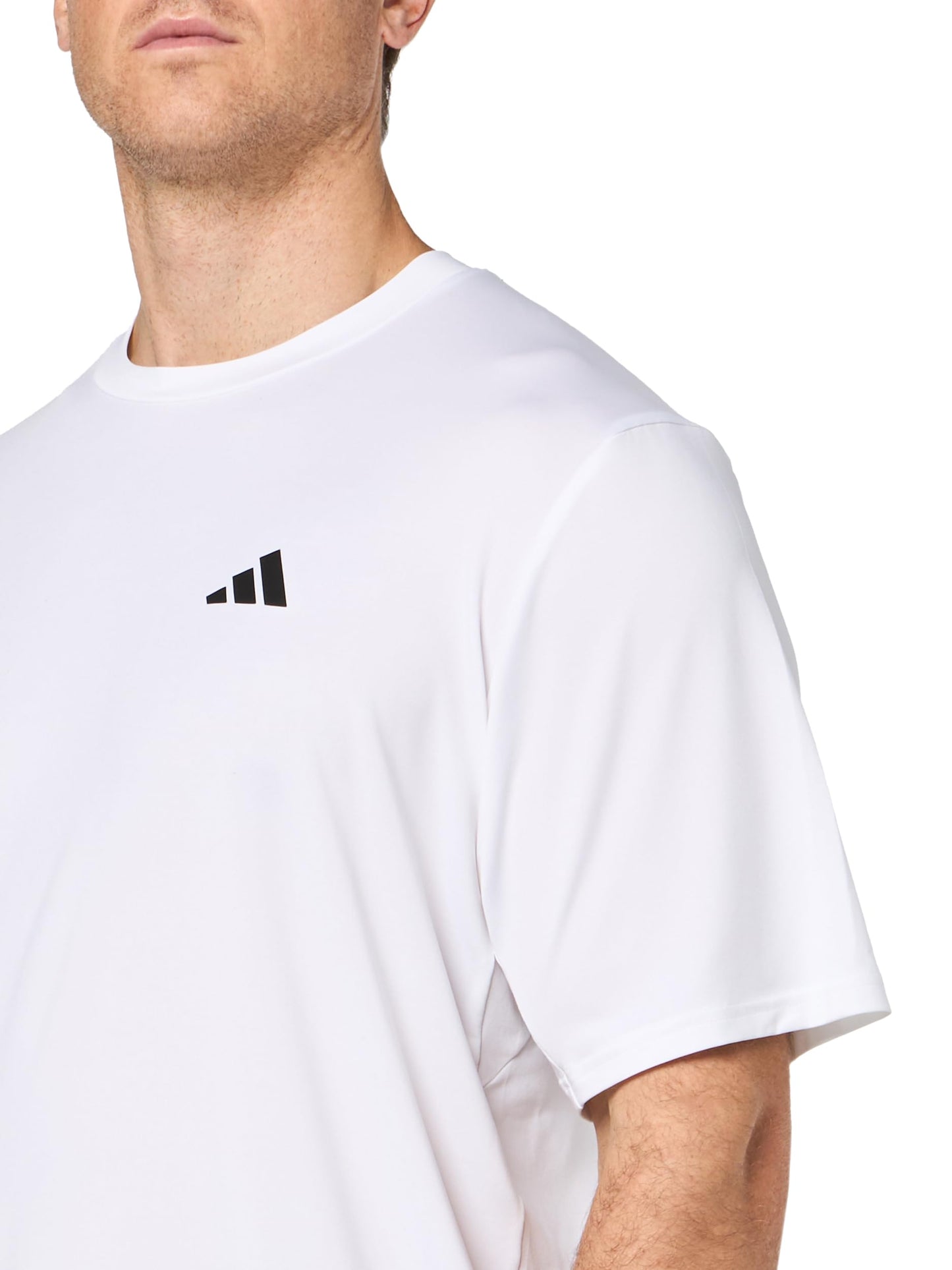 adidas Men's Essentials Stretch Training T-Shirt, White/Black, Large