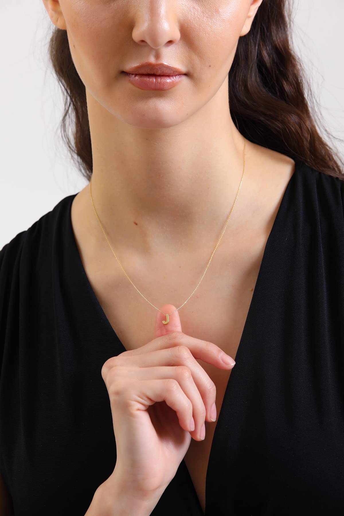 Wish Carat 100% 14k Pure Gold Necklace - Non Tarnish Dainty Charm Personalized Initial Necklaces for Women, Teen Girls, Mom, Daughter, Grandma | Custom Pendant Jewelry for Birthday, Mothers Day Gifts