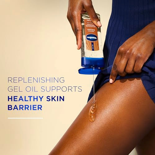 Vaseline Cocoa Radiant Body Gel Oil, Glowing Skin + Cocoa Butter 6.8oz 3ct