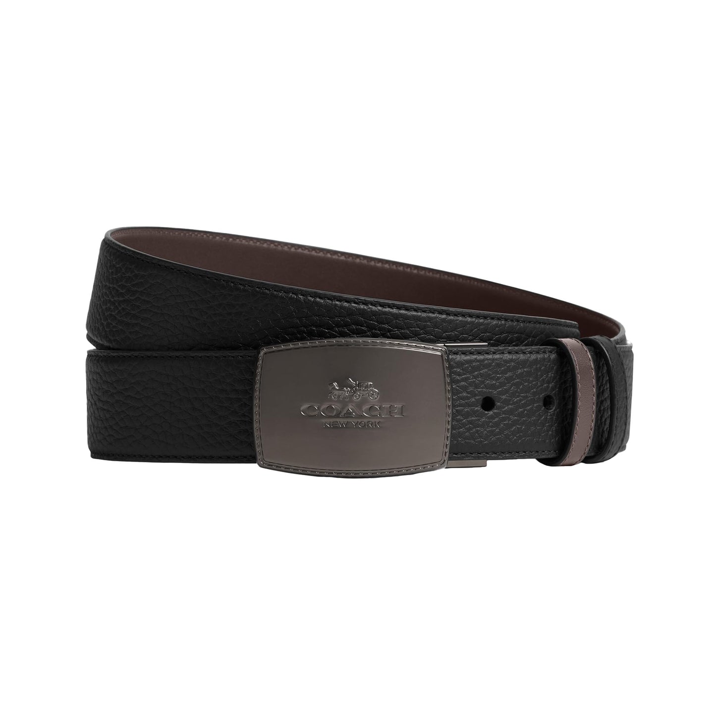 Stitched Plaque CTS/Rev Lthr Belt
