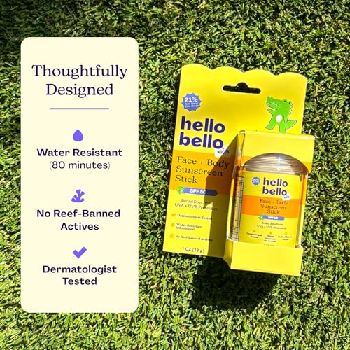Hello Bello Kids Sunscreen, SPF50 Broad-Spectrum in Easy to Apply Stick 1oz