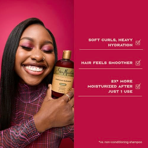 Shea Moisture Intensive Hydration Shampoo for Dry, Damaged Hair Manuka Honey and Mafura Oil Sulfate-Free 13 oz