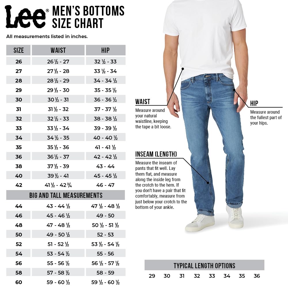 Lee Men's Extreme Motion Straight Taper Jean Maddox 36W x 34L