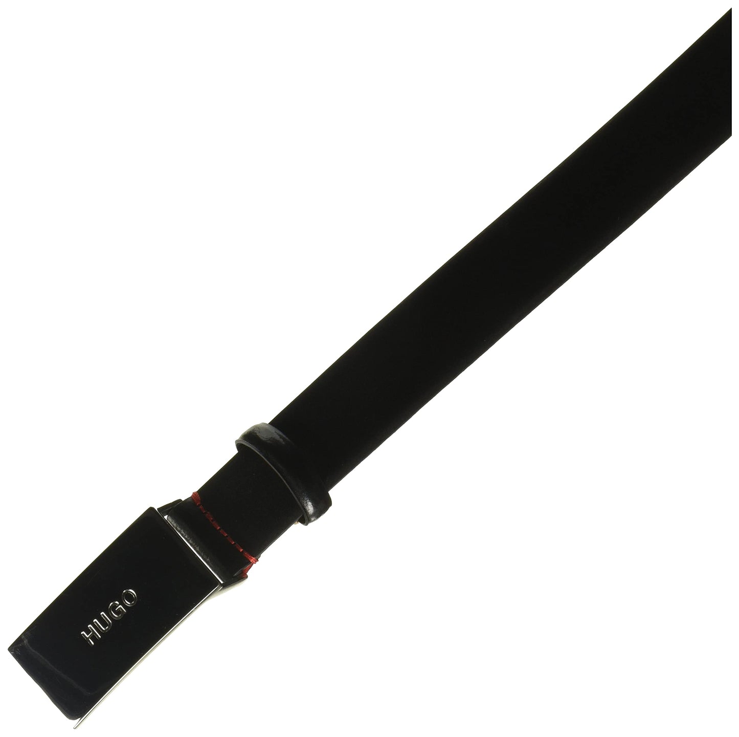 Hugo Men's Baldwin Plaque Leather Belt Black 90 (US Men's 34)