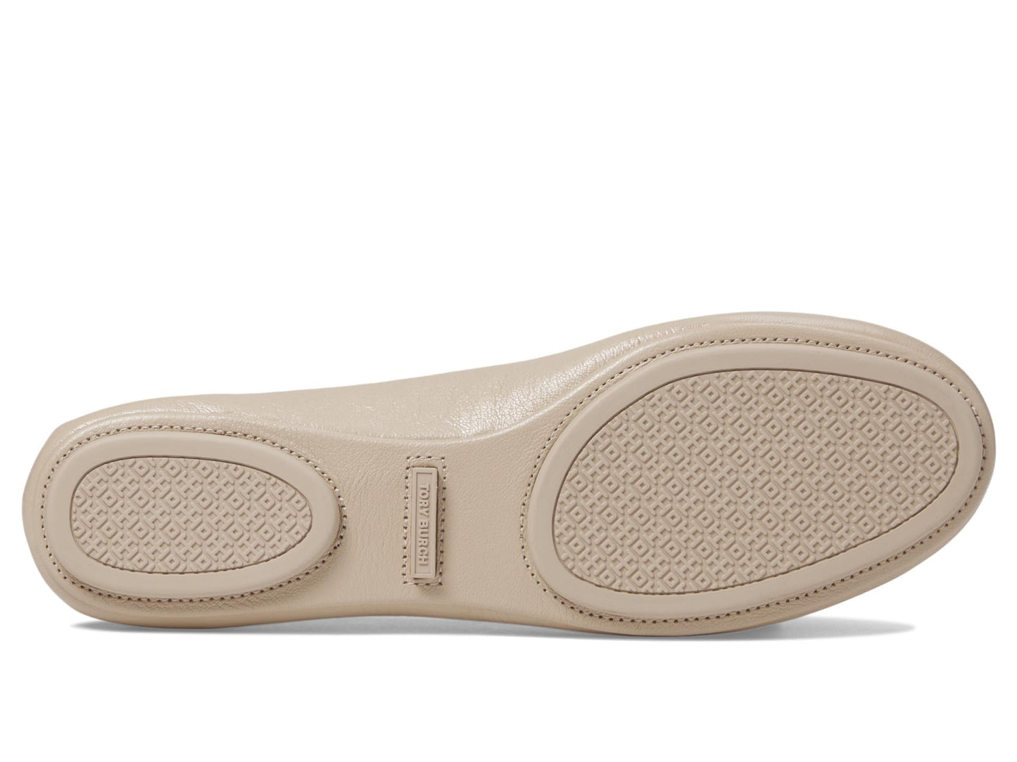 Tory Burch Women's Minnie Travel Ballet Pave Flat, Stone Gray/Silver, 9