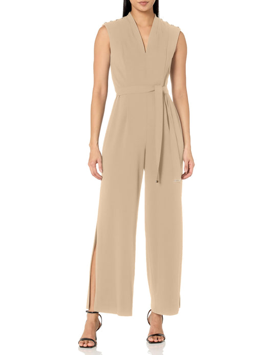 Tommy Hilfiger Women's Dresses Jumpsuit,TH TAN,10