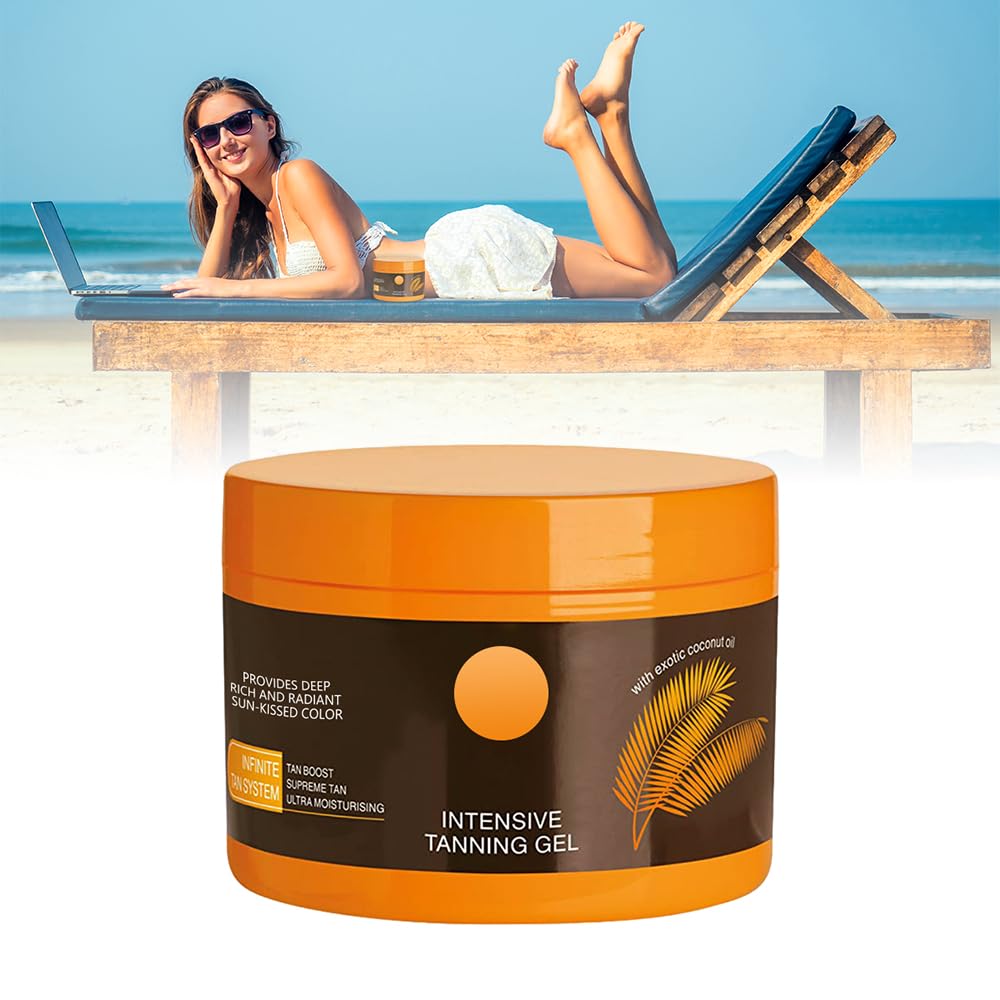 Luxury Intensive Tanning Gel, 2024 Upgrade Luxury Intensive Tanning Cream for Natural Tan Skin, Brown Luxury Intense Tanning Gel for Body Outdoor Summar Beach Women (1 Pc)