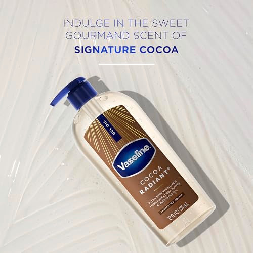 Vaseline Cocoa Radiant Body Gel Oil for Glowing Skin with Cocoa Butter 12oz