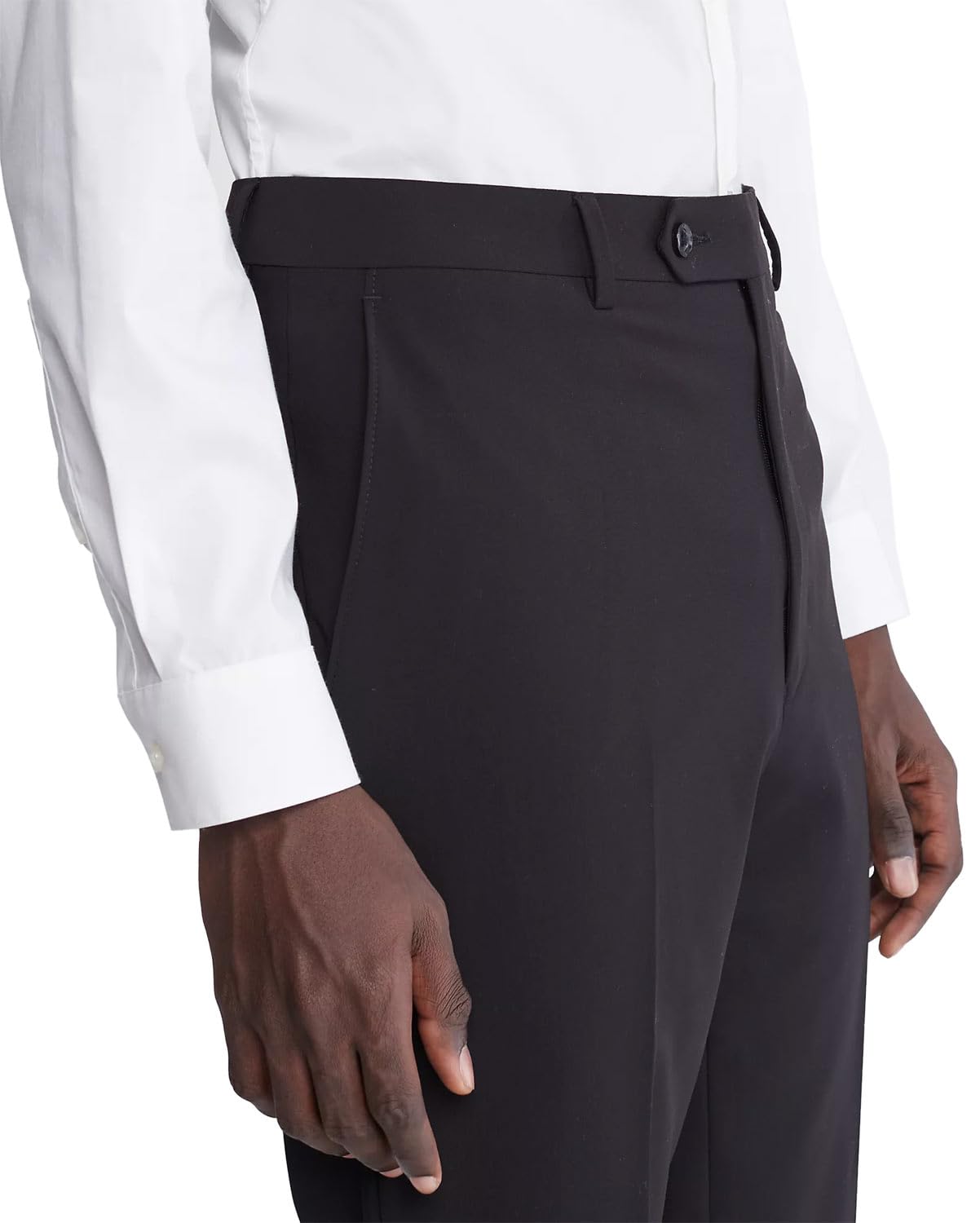 Calvin Klein Men's Slim Fit Dress Pant, Black, 38 X 32
