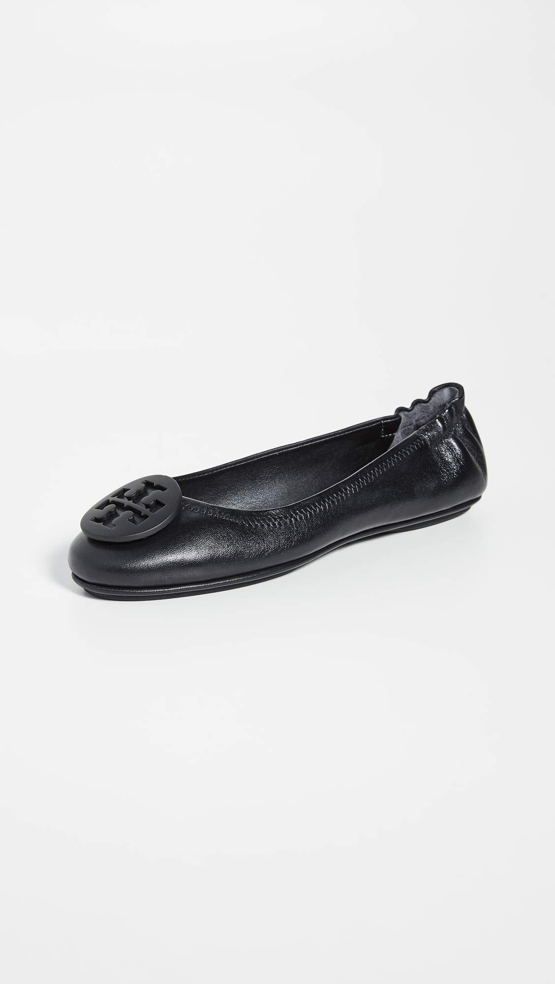 Tory Burch Women's Minnie Travel Ballet Flats, Perfect Black, 7.5 Medium US