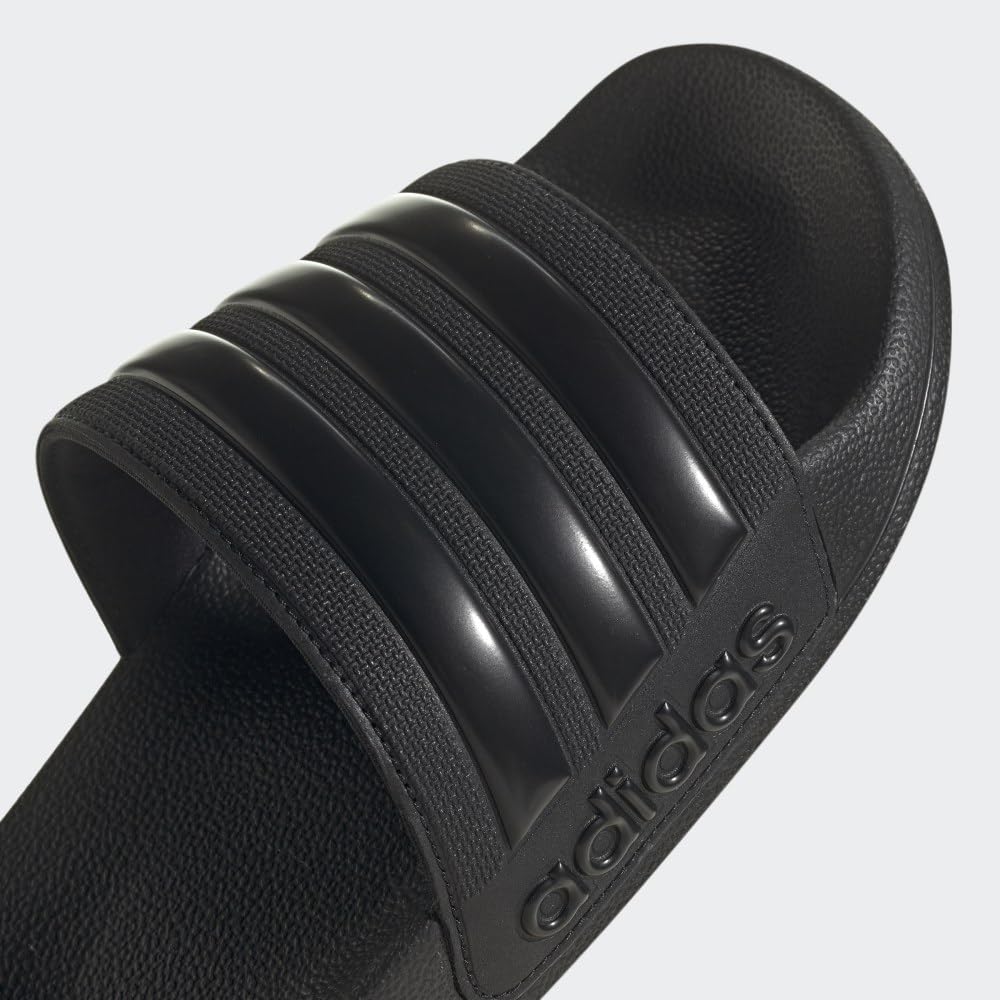 adidas Unisex Shower Slide Sandal, Core Black/Core Black/Core Black, 9 US Men