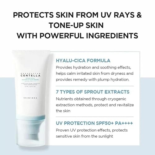 SKIN1004 Hyalu-Cica Water-Fit Sun Serum, Face Sunscreen, 1.69 fl.oz, 2 Pack