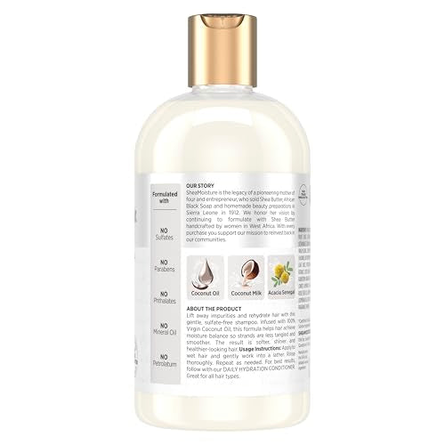 SheaMoisture Daily Hydration Shampoo 100% Virgin Coconut Oil 13oz