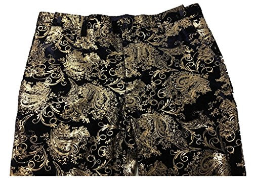 MOGU Mens Luxury Gold Dress Pants with Expandable Waist Size 30 Gold