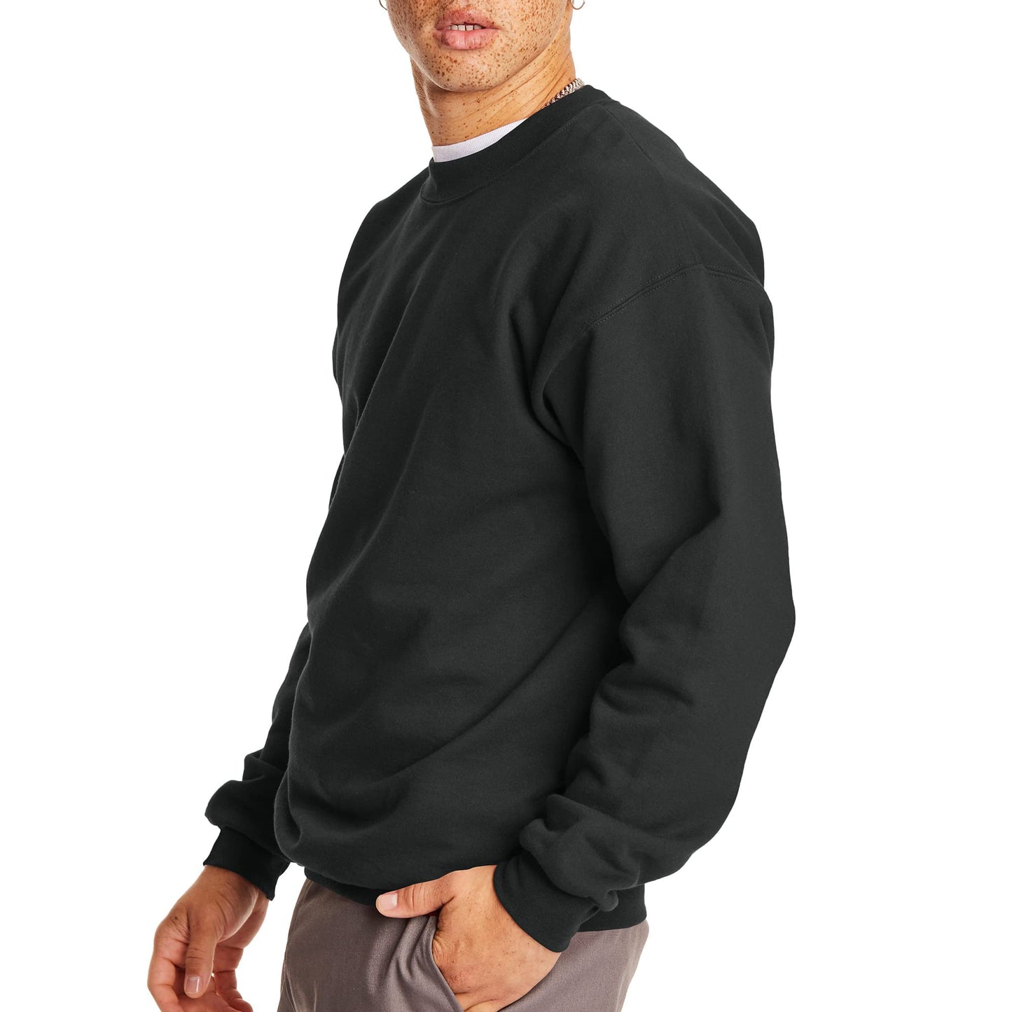 Hanes Men's Ultimate Cotton Heavyweight, Black, XX-Large