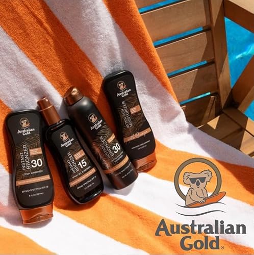 Australian Gold Spray Gel Sunscreen with Instant Bronzer SPF 50, 8 Ounce | Moisturize & Hydrate Skin | Broad Spectrum | Water Resistant,B07DG52KLY