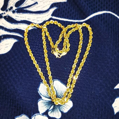 Galaxy Gold GG, 14K Solid Gold Diamond Cut Rope Chain Bracelet, 4mm - 9 Inch (7-9" Available), Fine Jewelry