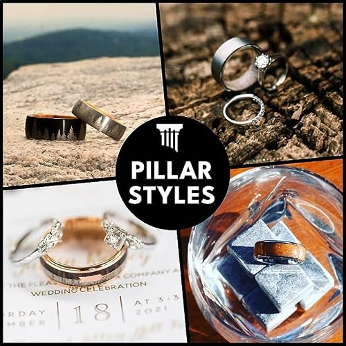Gold Tungsten and Wood Rings for Men Wedding Band 14K Gold Rings with Wenge Wood Inlay Unique Anniversary Gifts for Him
