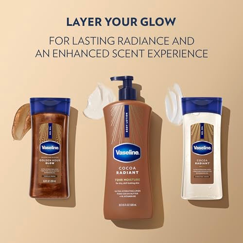 Vaseline Cocoa Radiant Body Lotion for Dry Skin + Cocoa Butter 20.3oz 3ct