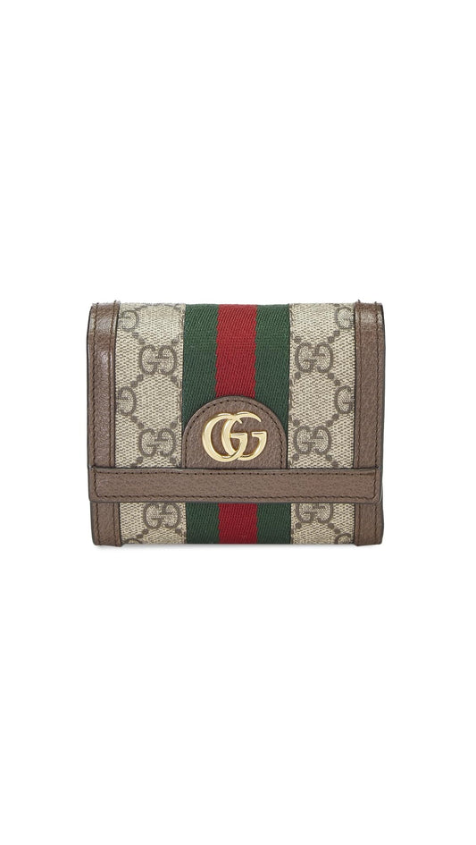 Gucci Women's Pre-Loved Brown Coated Canvas Ophidia GG Wallet, Brown, One Size