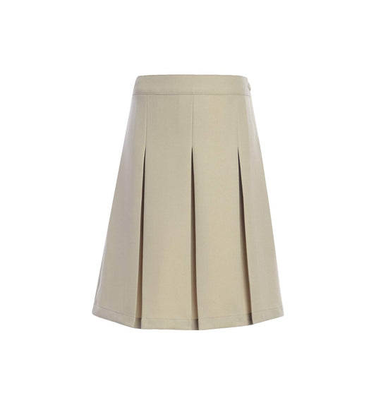 Tommy Hilfiger Girls Adjustable Solid Box Classic Pleat Skirt US 16, Khaki