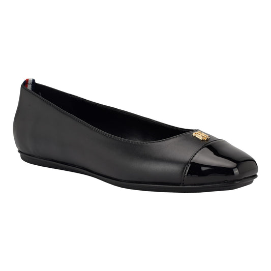 Tommy Hilfiger Women's Bekim Flat, Black Multi 002, 5.5