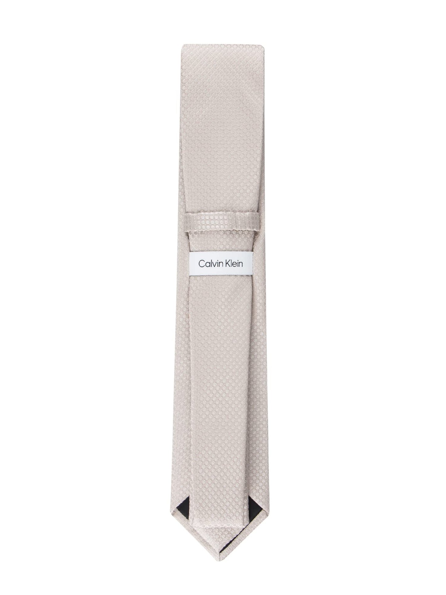 Calvin Klein Men's Steel Micro Solid A Tie, Taupe, Regular