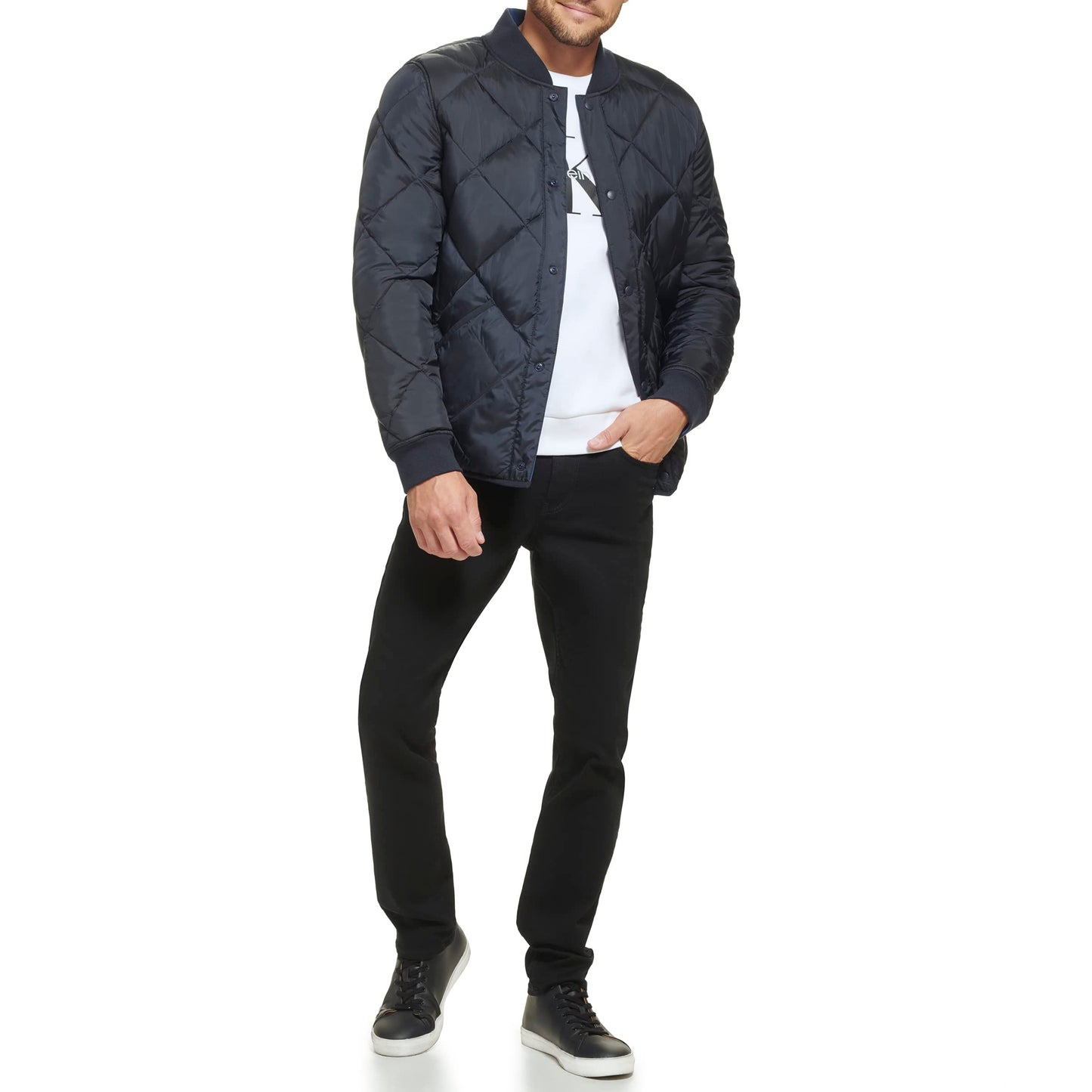 Calvin Klein mens OUTERWEAR Jacket,True Navy,Medium