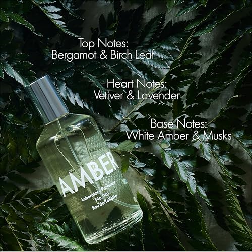 Laboratory Perfumes Amber Eau de Toilette | A Timeless, Evolving Fragrance | Fresh Greenery, Earthy Vetiver & Warm Amber | Effortlessly Elegant & Long-Lasting (100ml)
